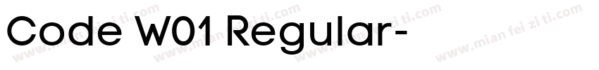 Code W01 Regular字体转换